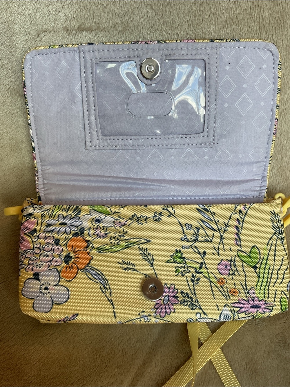 Vera Bradley Sunlit Garden ReActive RFID Compact Crossbody Bag - Picture 5 of 8